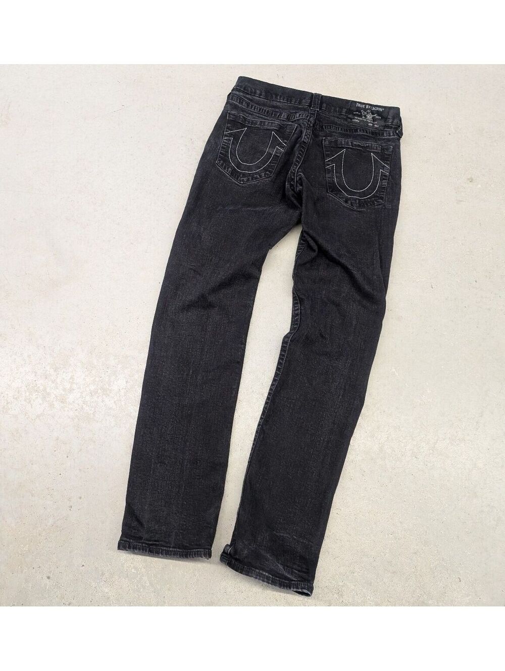 True Religion Gino Skinny Relaxed Black Denim Jeans